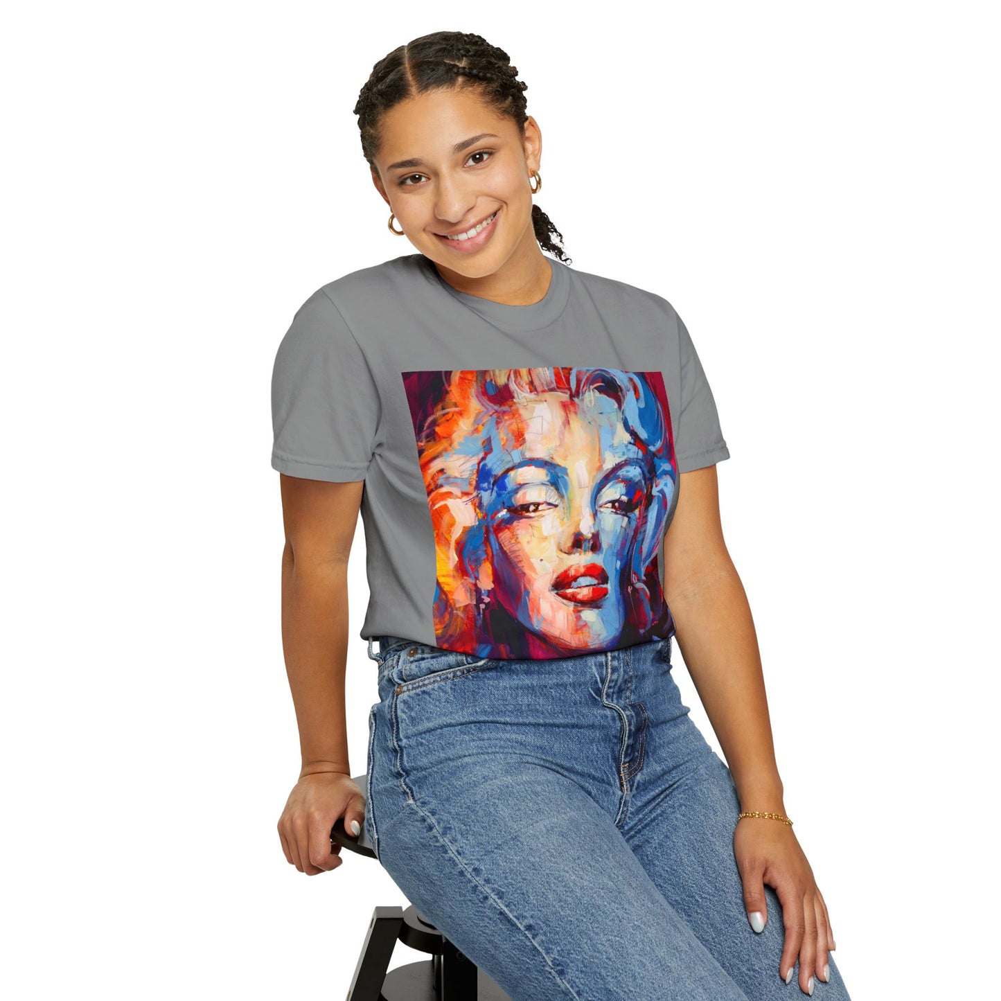 Artistic Pop Portrait T-Shirt — Colorful Marilyn-Inspired Graphic Tee