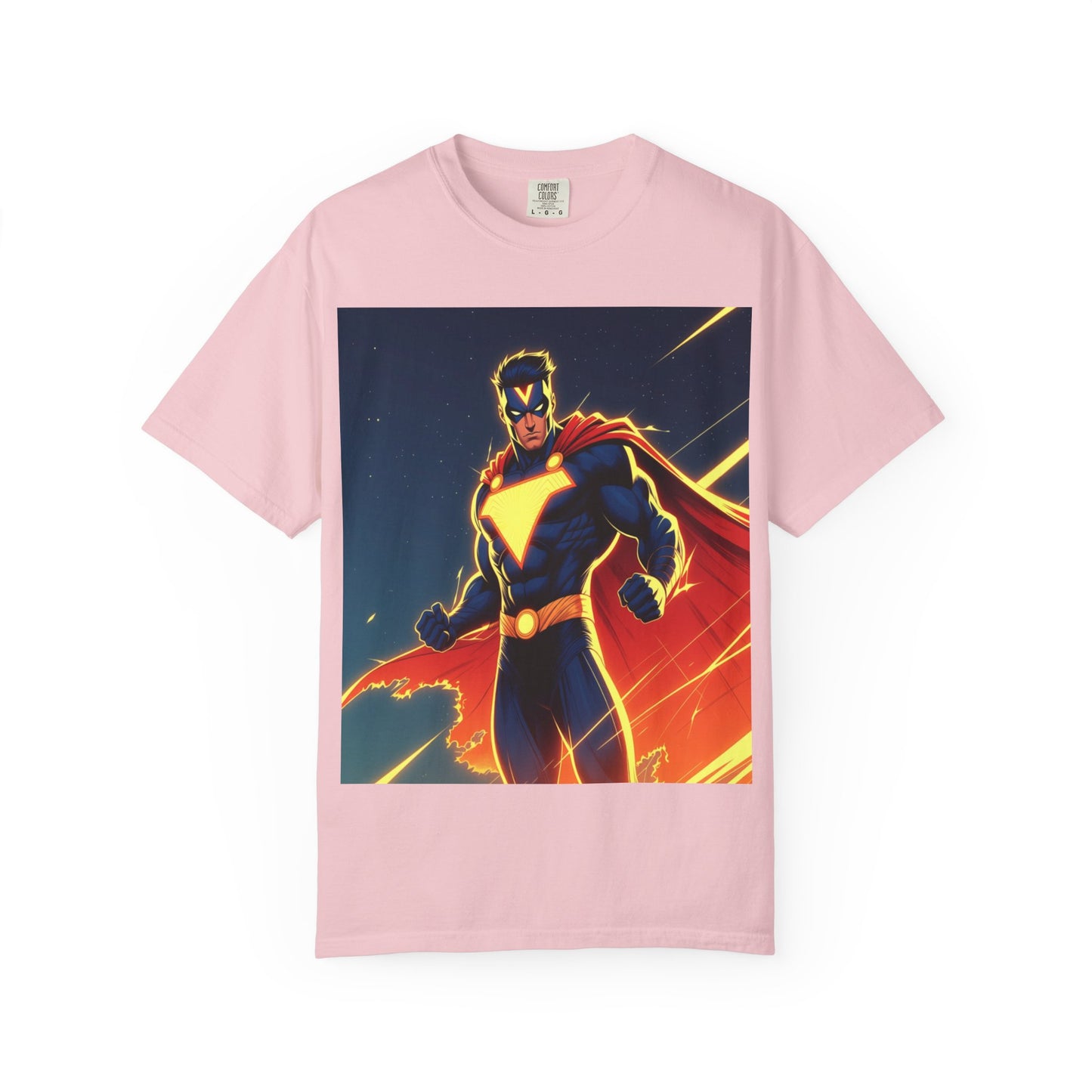 Superhero Graphic T-Shirt – Bold Cape Hero Design