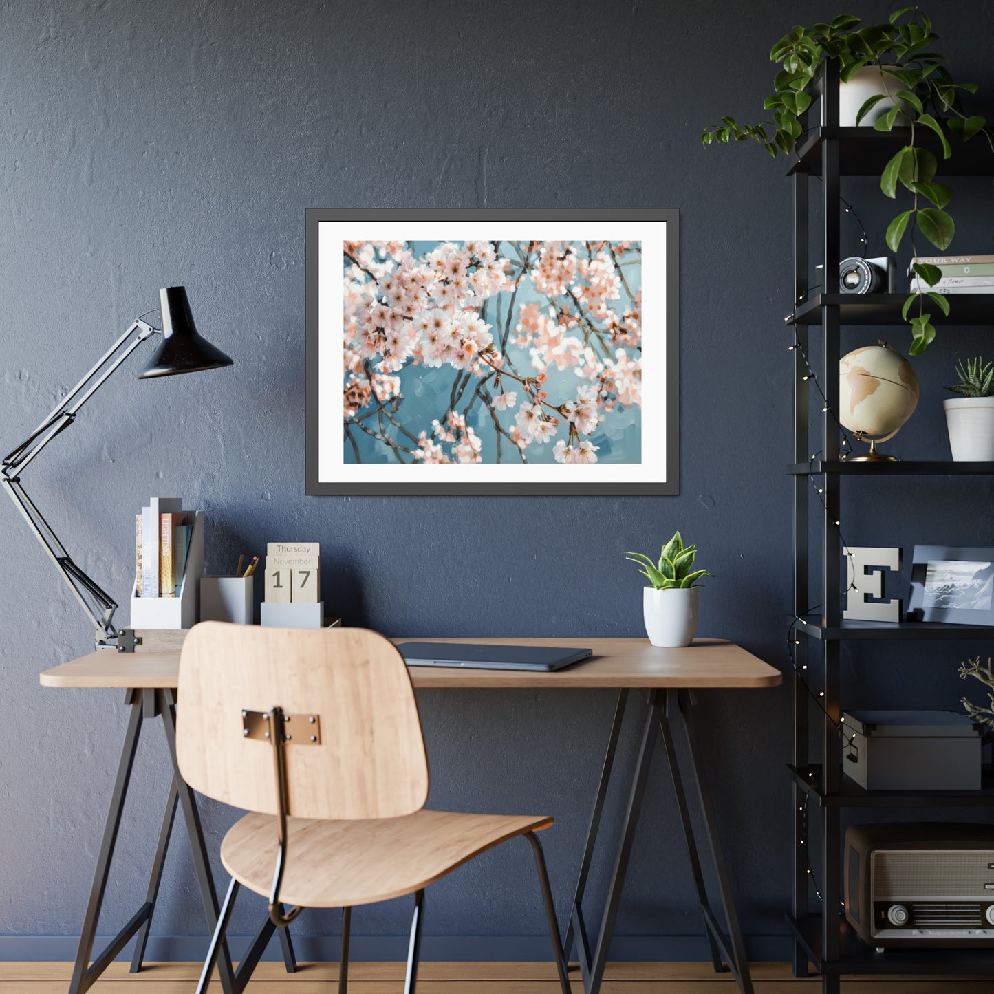Cherry Blossom Framed Poster — Floral Wall Art Print