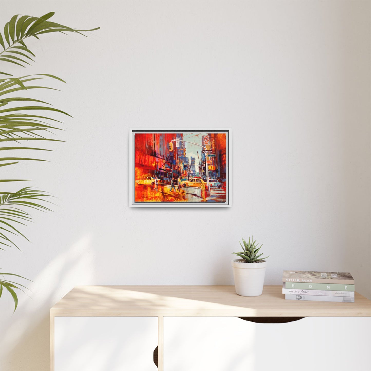 New York 7th AV attributed to Voke Framed Matte Canvas – Art Print