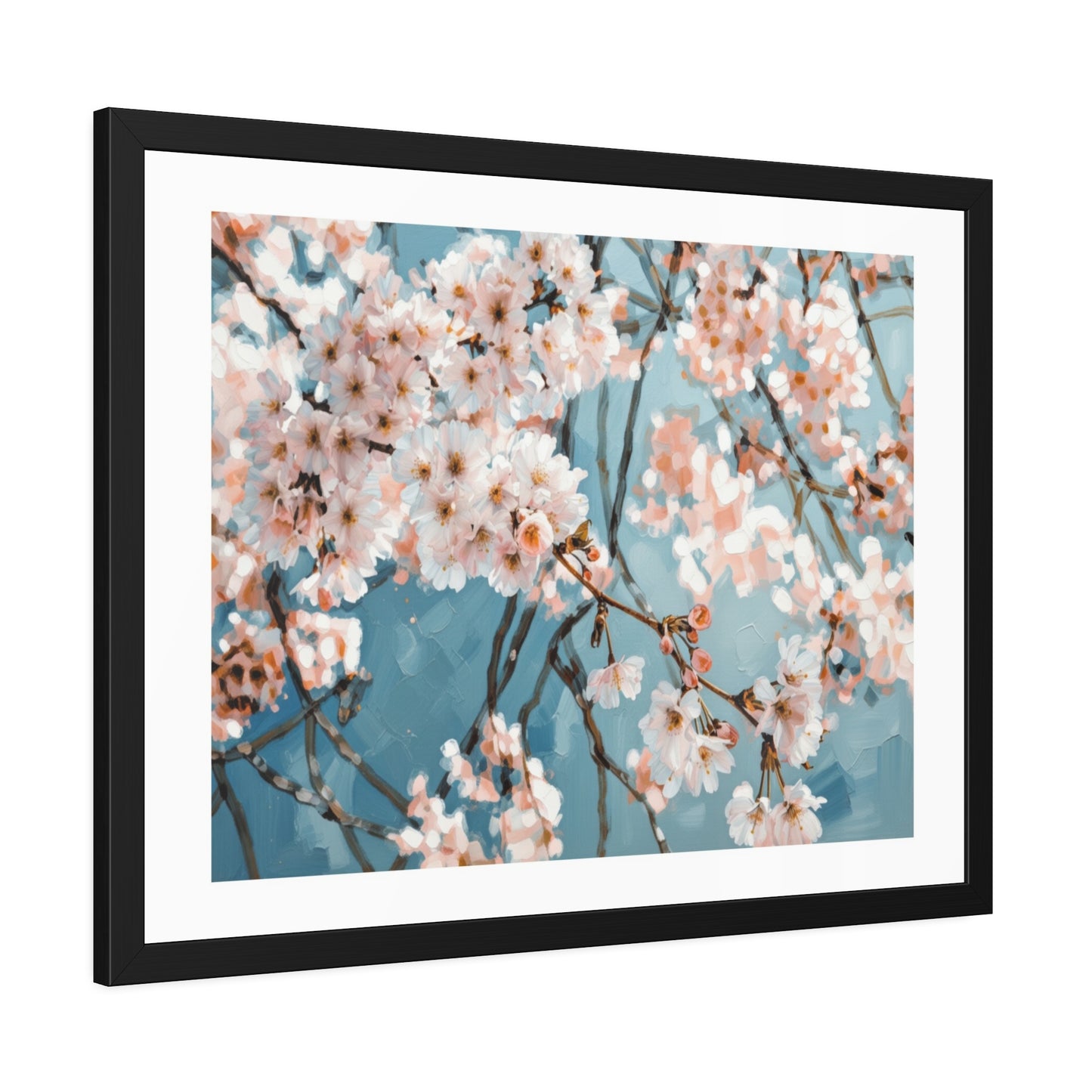 Cherry Blossom Framed Poster — Floral Wall Art Print