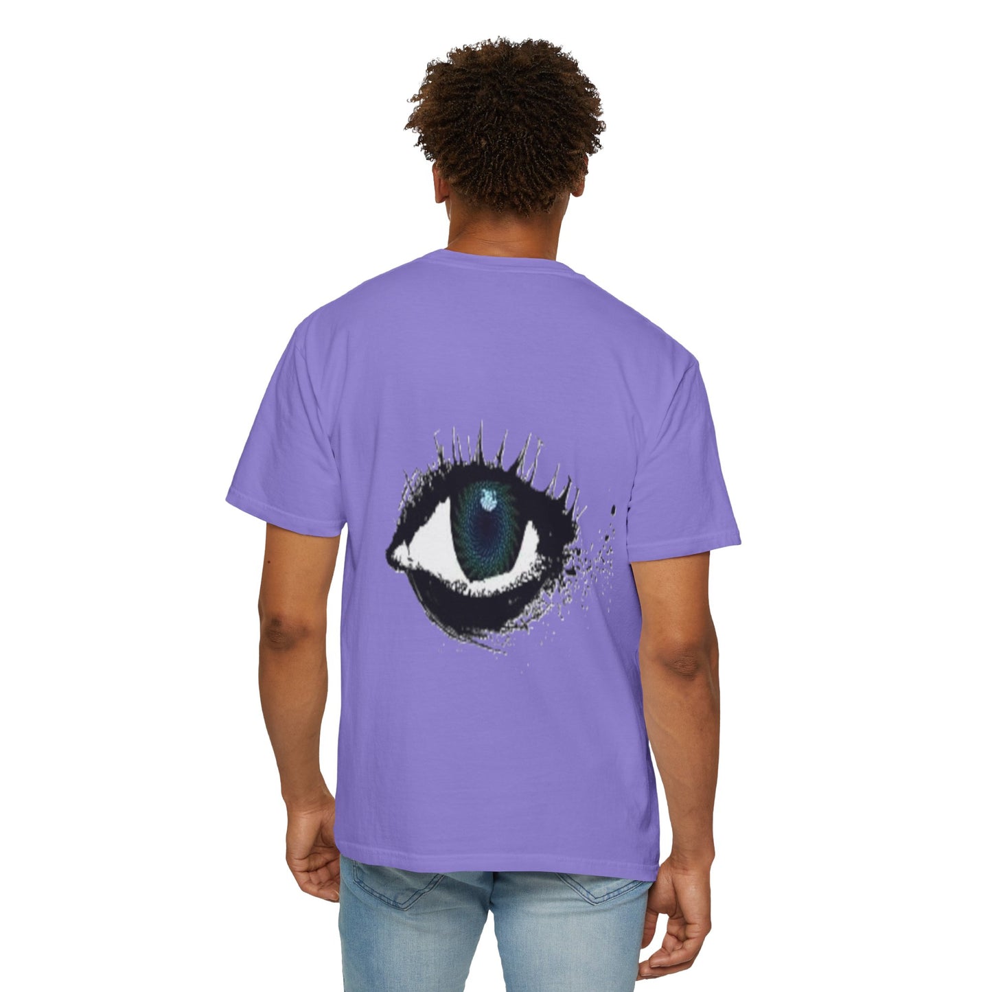 Eye Graphic T-Shirt — Blue Iris Grunge Art Tee
