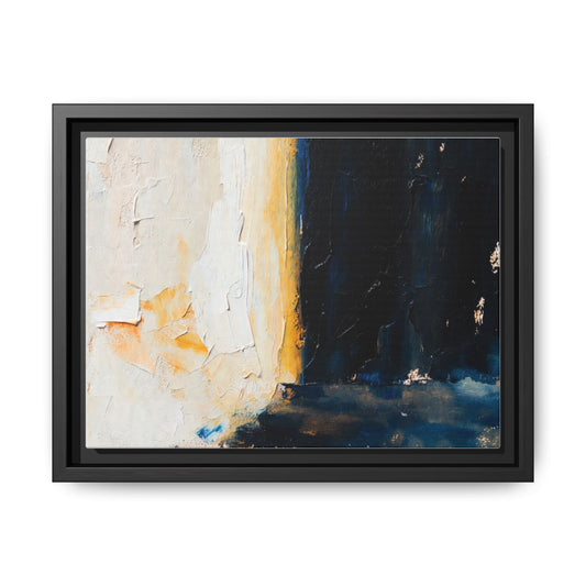 Abstract Coastal Texture Framed Canvas Art — Matte Multi-Color Wall Print