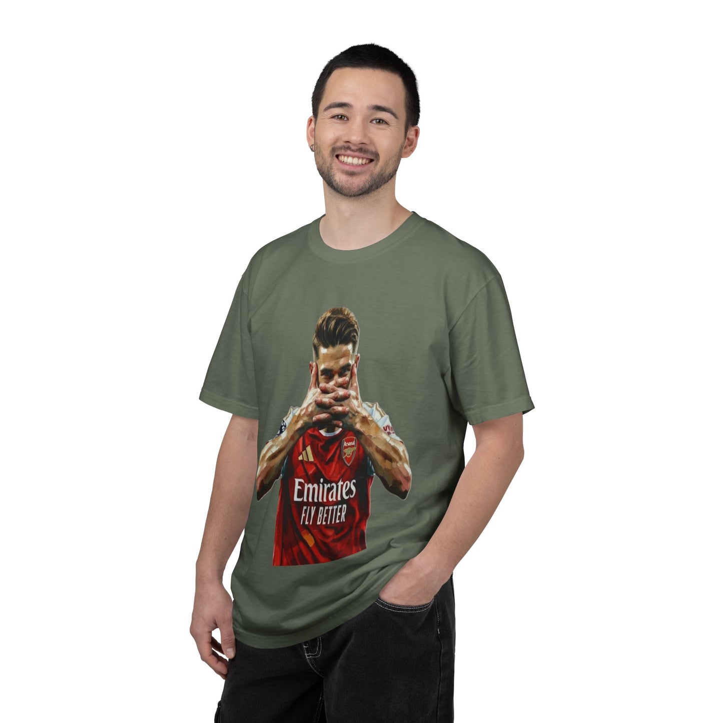Soccer Celebration T-Shirt — Emirates 'Fly Better' Jersey Design