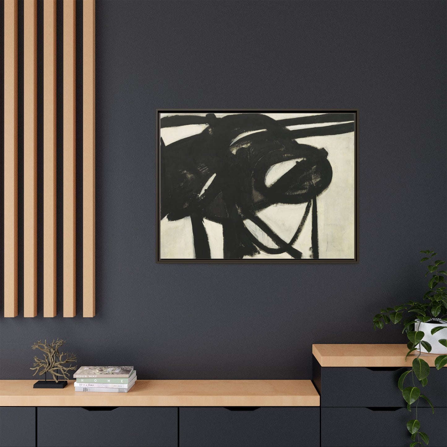 Chief by Franz Kline Abstract Matte Canvas Framed Wall Art