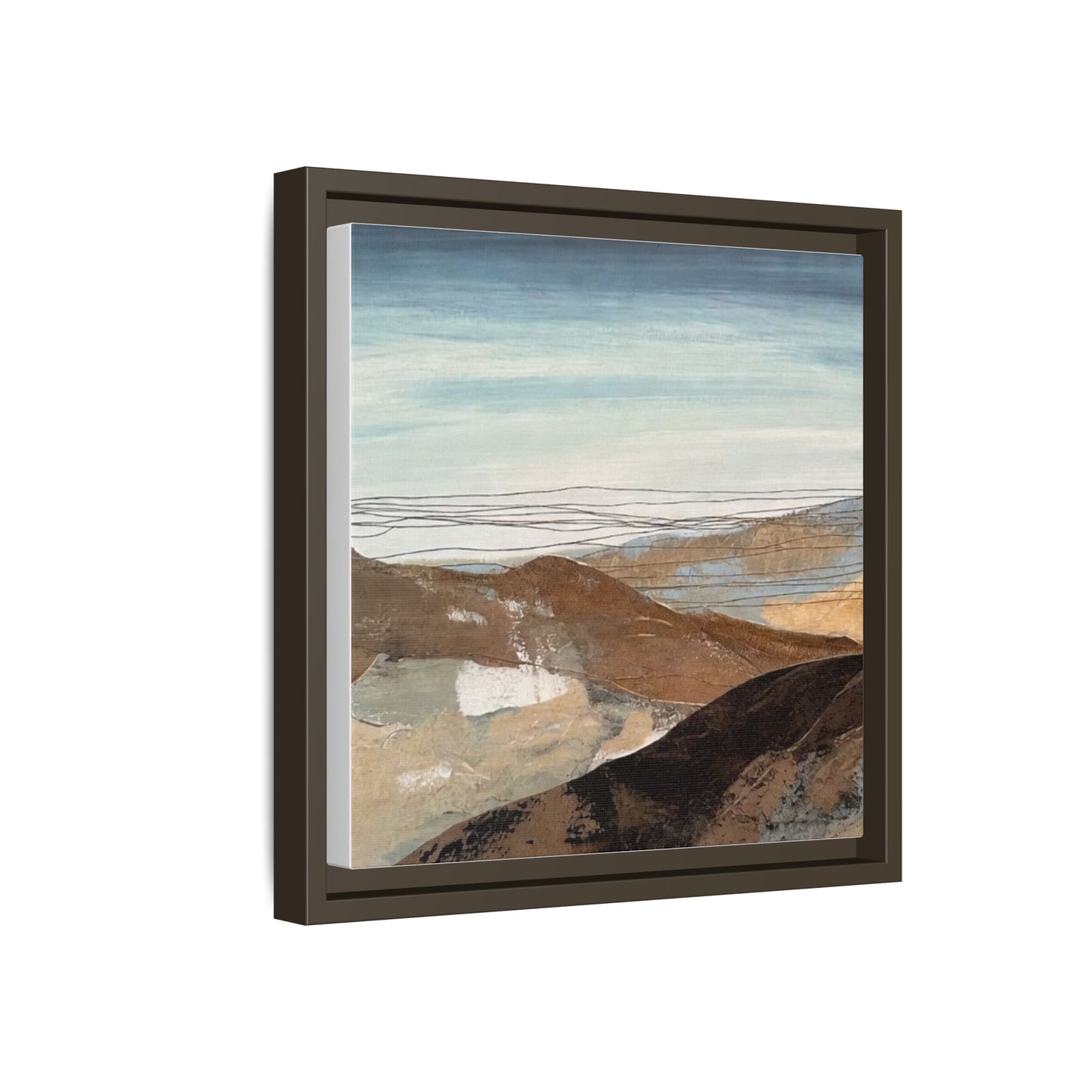 Framed Matte Canvas Art — Serene Abstract Landscape