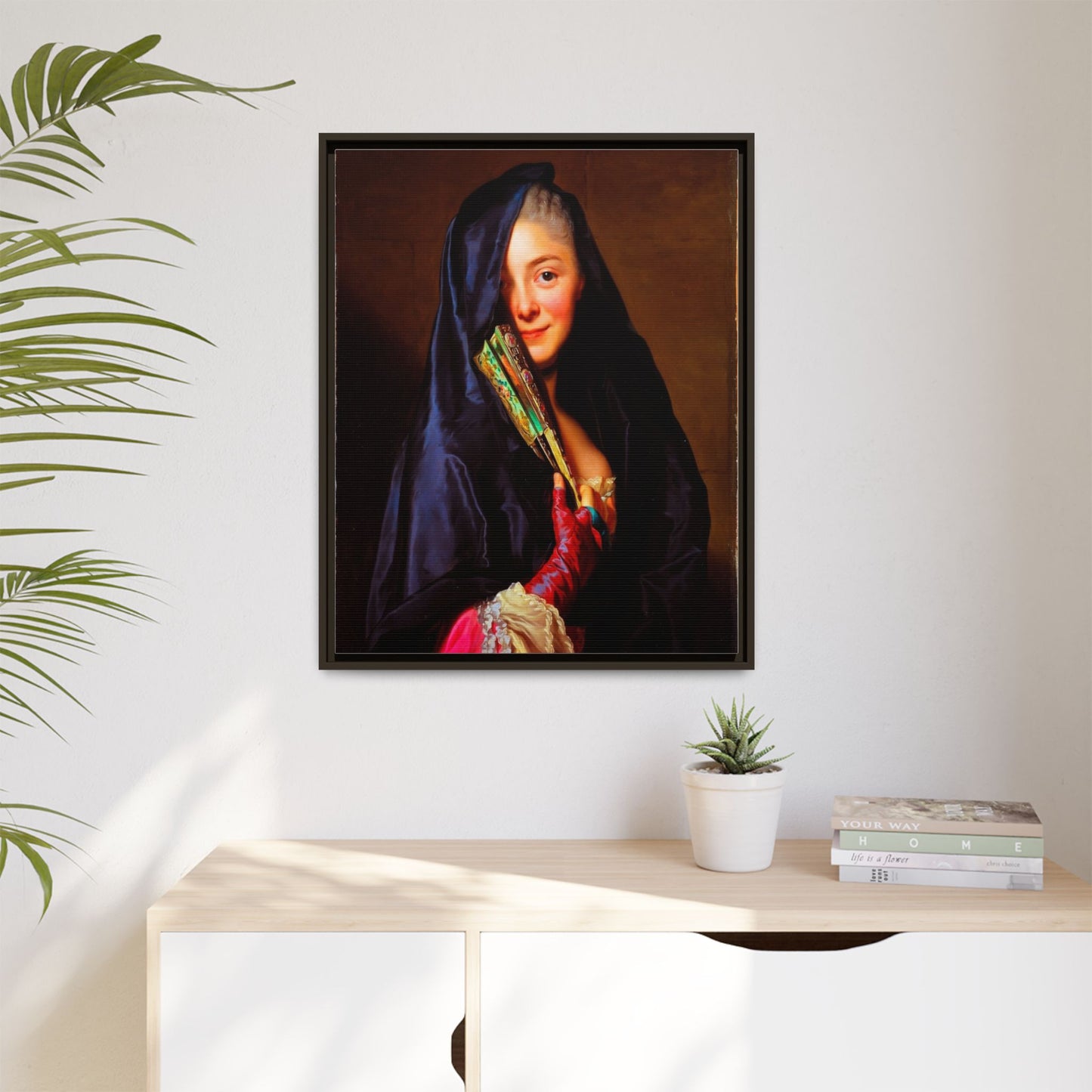 Framed Matte Canvas Wall Art — Classical Portrait Print