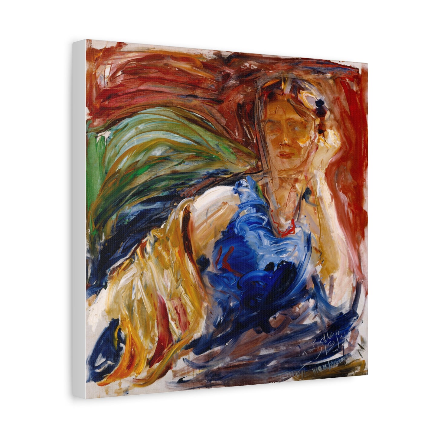 Portrait of hyllis Sjostrom by Akseli Gallen-Kallela Canvas Wall Art Print