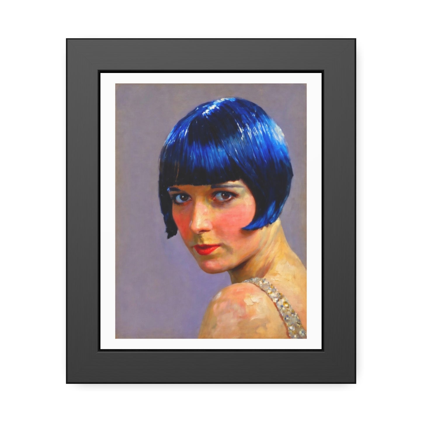 Blue Bob Portrait Framed Poster