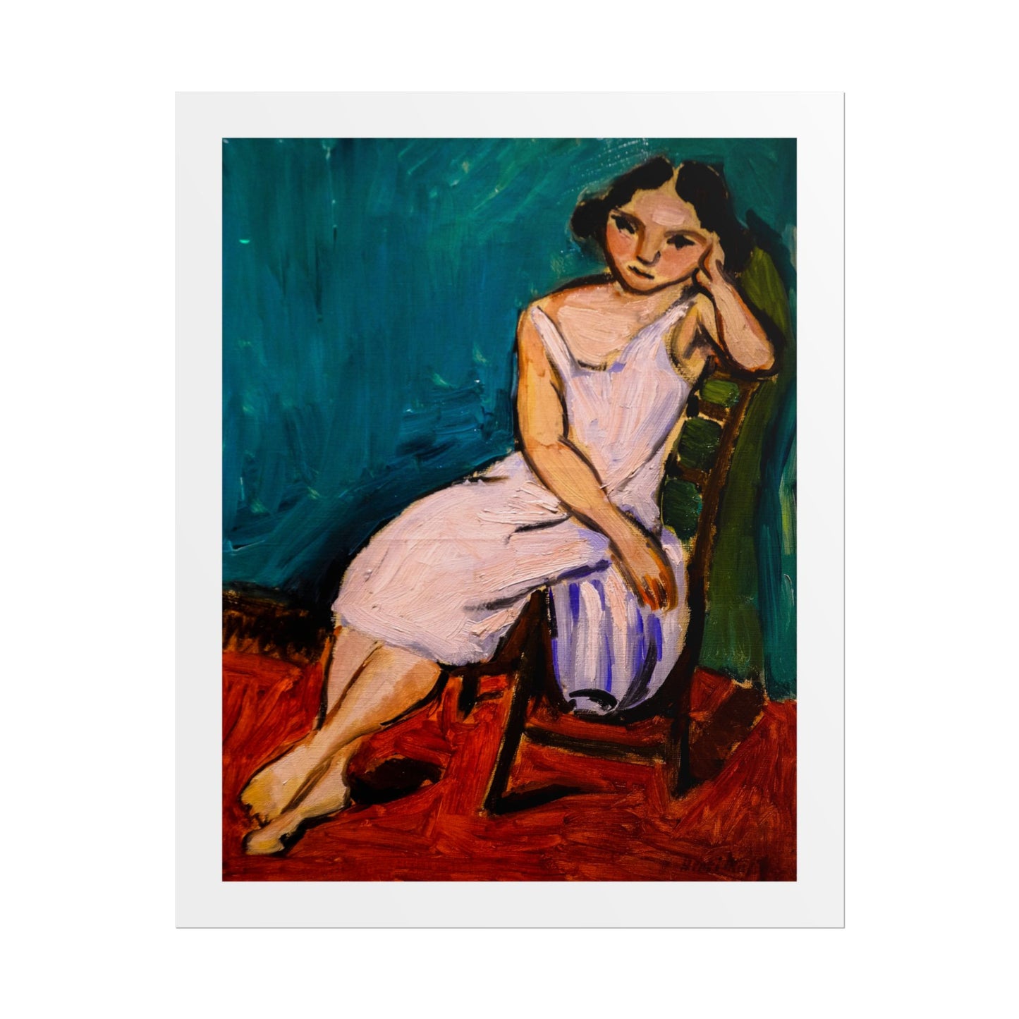 Jeune Fille assise by Henri Matisse Wall Art Print