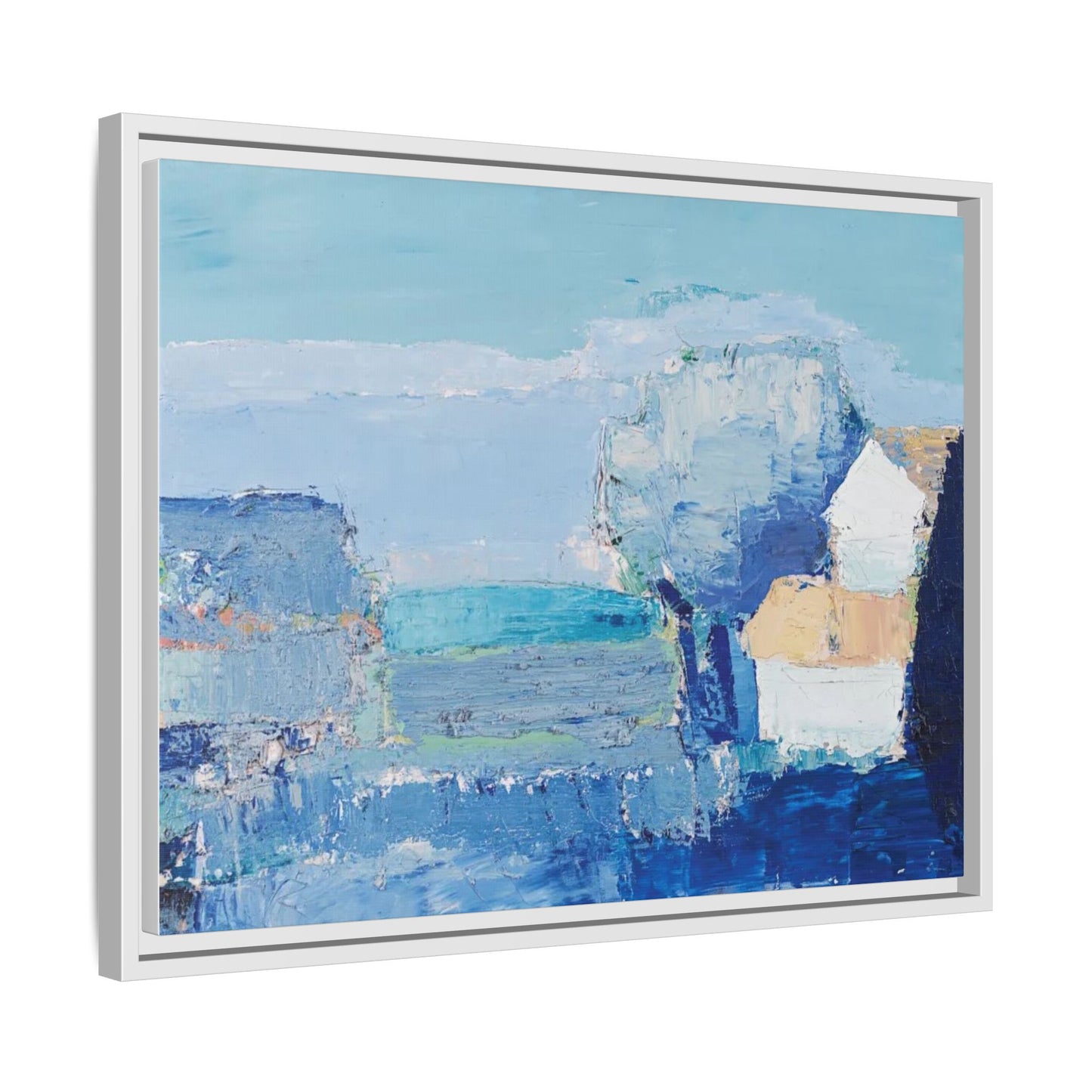Paysage de Provence by Nicolas de Staël Framed Matte Canvas Seascape Wall Art Print