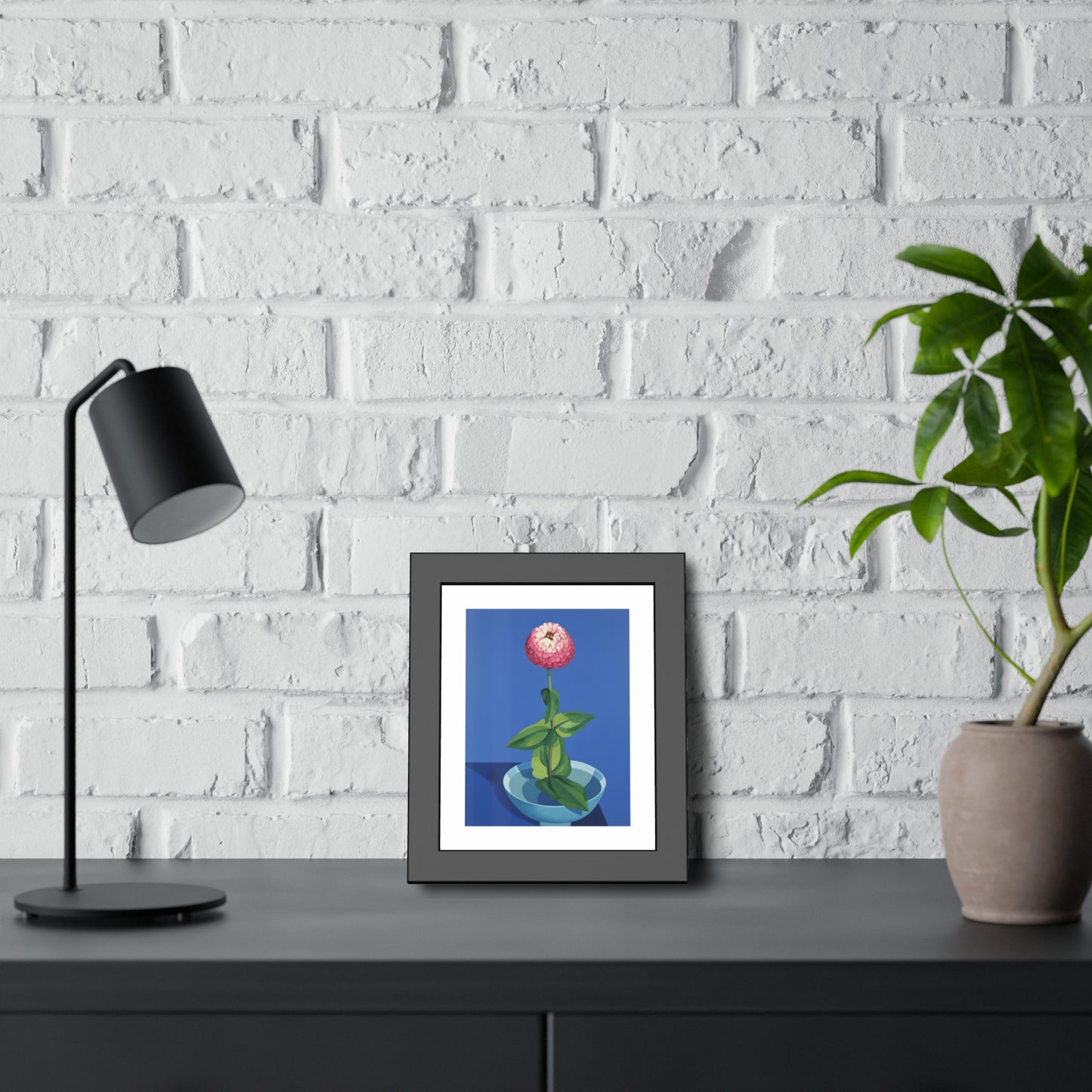 Framed Poster — Pink Bloom Still Life Wall Art
