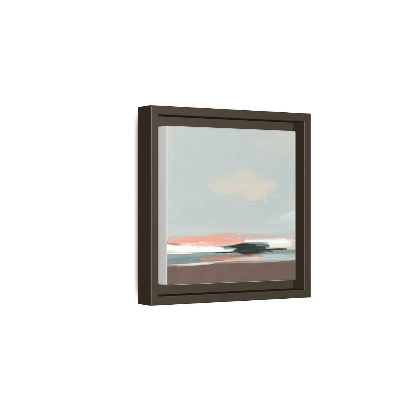 Framed Matte Canvas Print — Soft Coastal Abstract Landscape