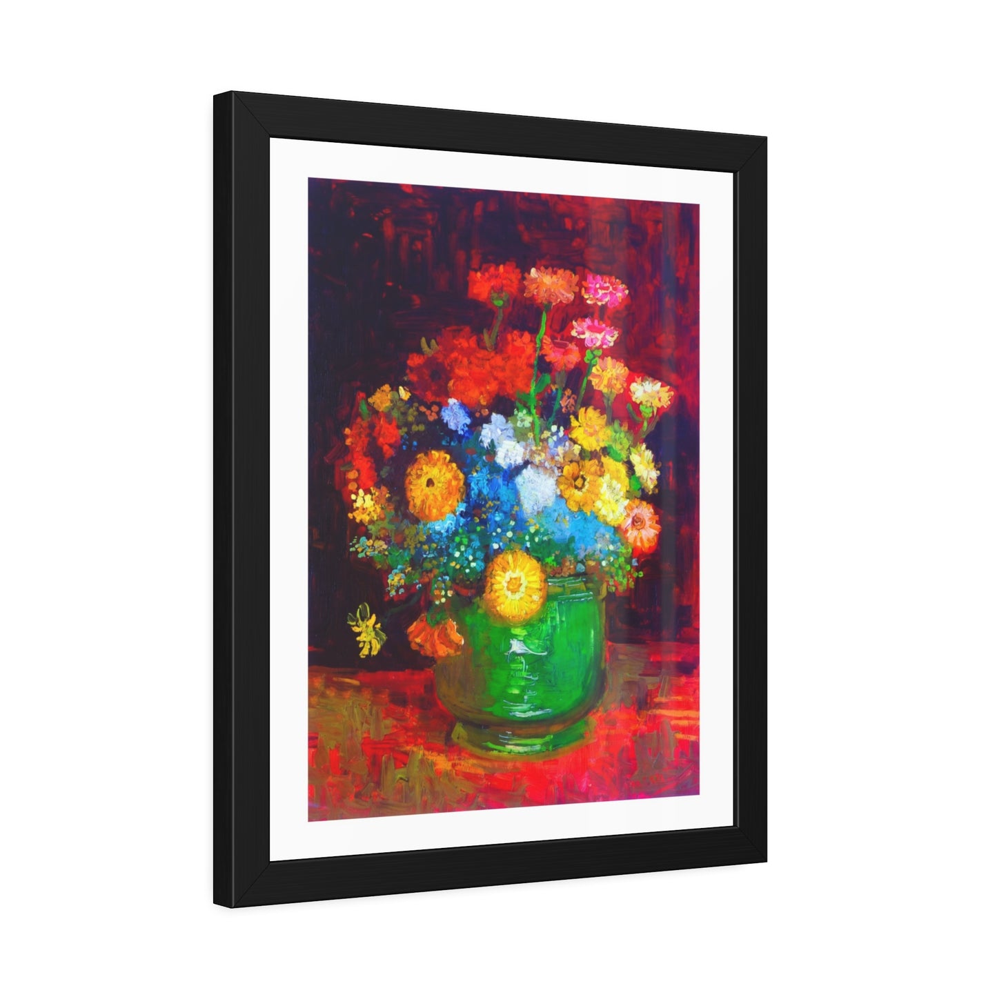 Framed Floral Poster — Colorful Bouquet Art Print