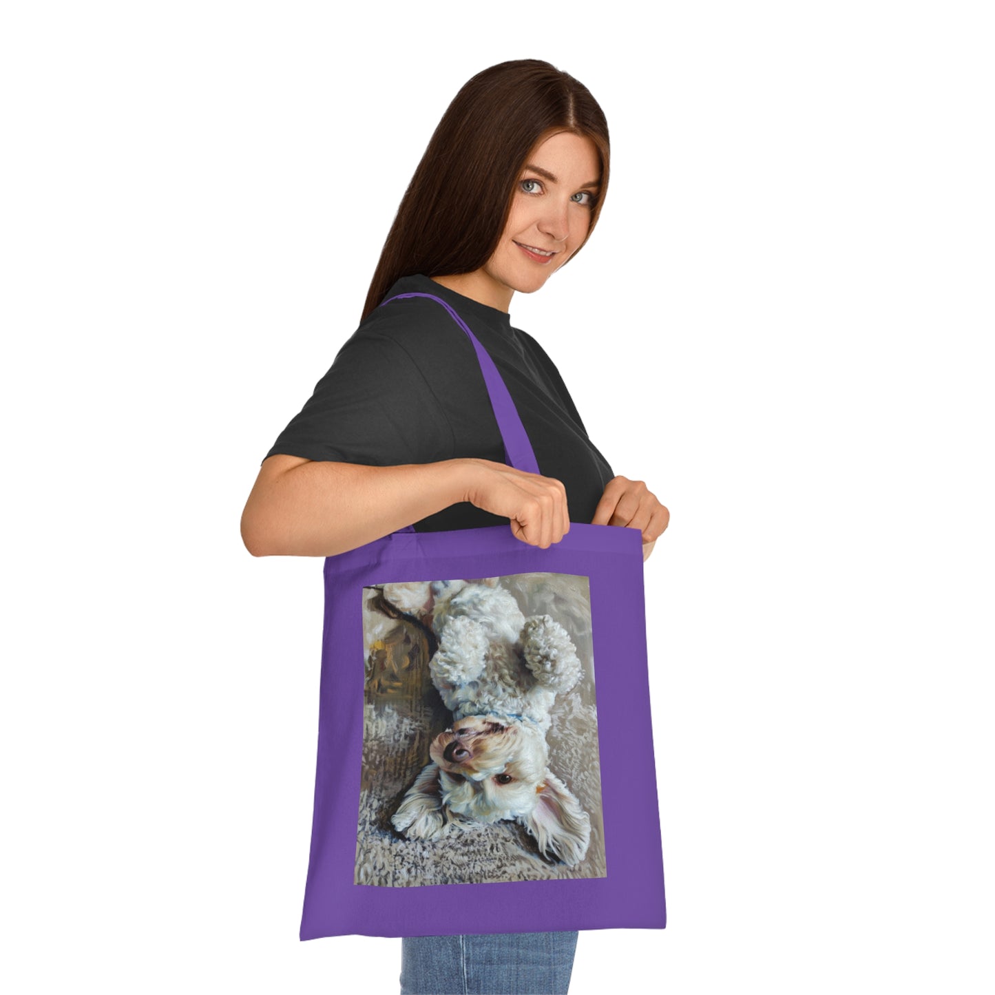 Cute Puppy Photo Cotton Tote — Adorable Dog Lover Gift Tote Bag