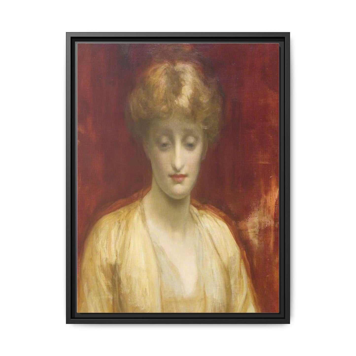 Mrs Williams by Lord Frederic Leighton Framed Matte Canvas Portrait Wall Art Print