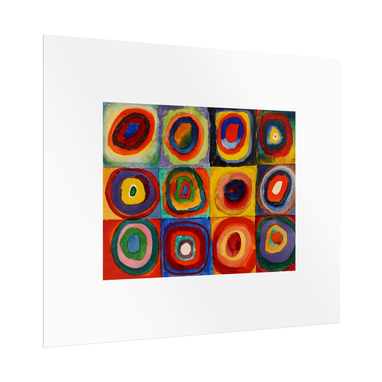 Colour Study, Squares with Concentric Circles by Vassily Kandinsky Wall Art Print