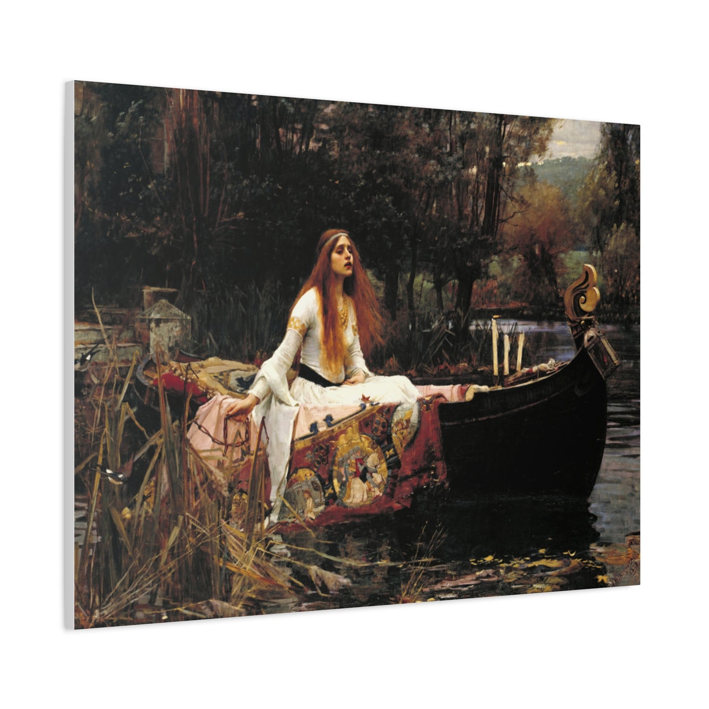 The Lady of Shalott by John William Waterhouse Matte Canvas Wall Art Print