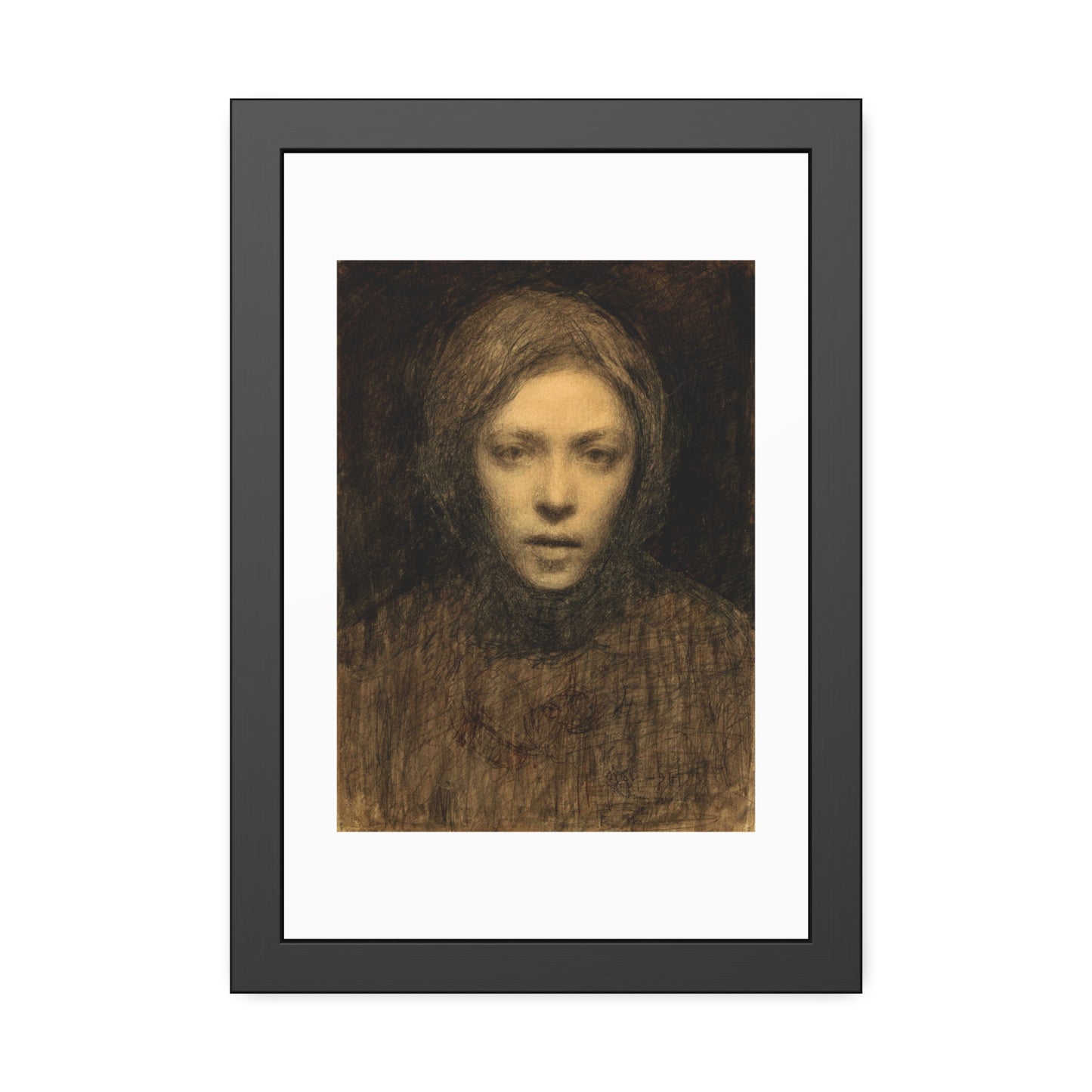 self-portrait by Ellen Thesleff Framed Art Wall Art Print