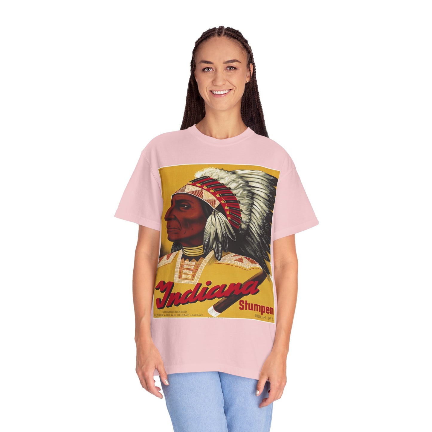 T-Shirt — Retro 'Indiana' Native Chief Vintage Poster Design