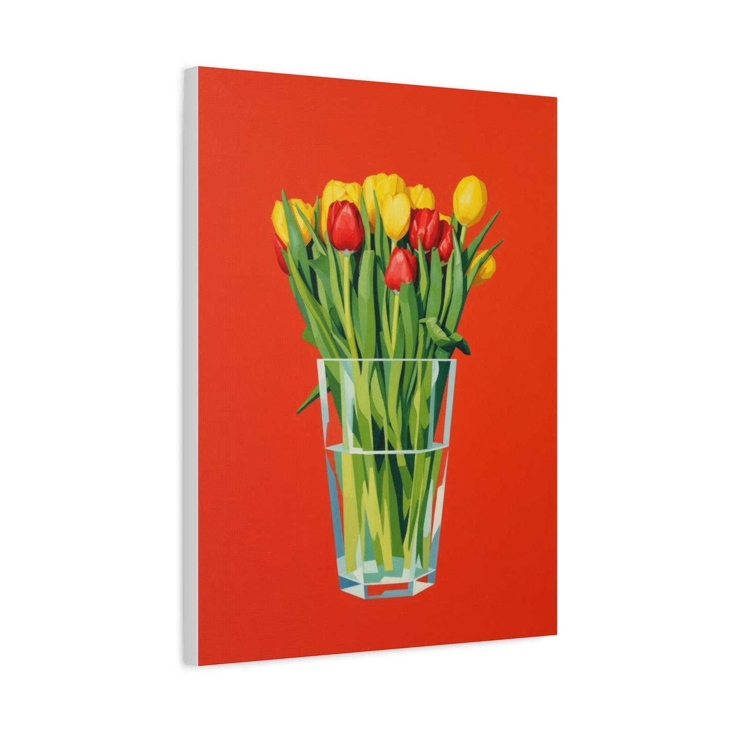 Tulip Bouquet Canvas Print — Vibrant Red Floral Wall Art