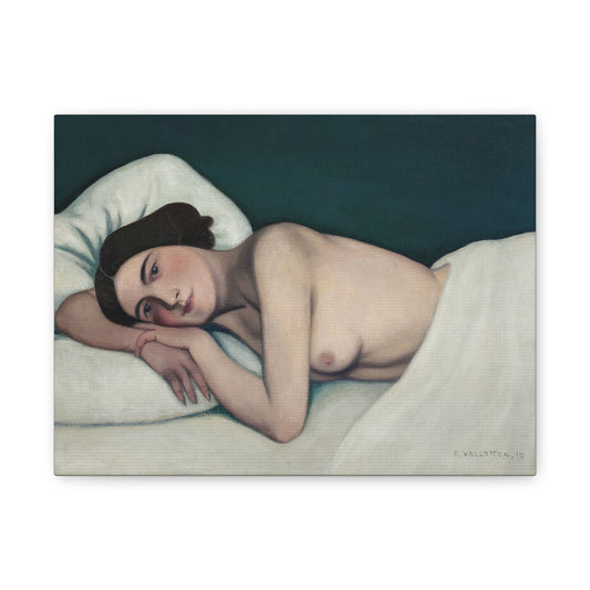 Nu au lit by Félix Vallotto Matte Canvas Wall Art Print