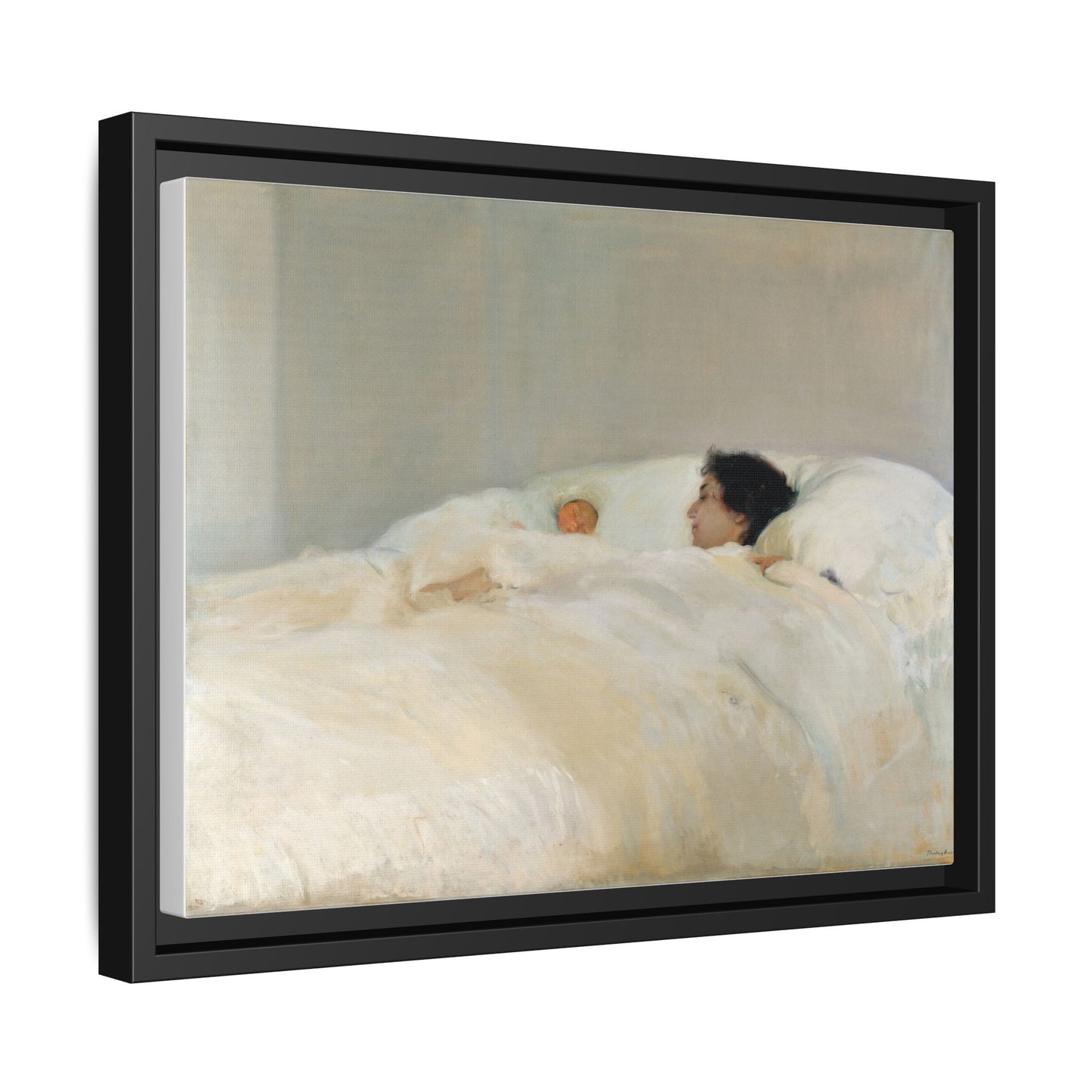 Mother by Joaquin Sorolla y Bastida Framed Matte Canvas Wall Art Print