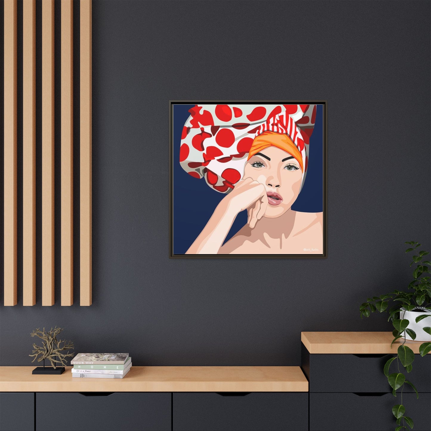 Vivid 20 by Orit Fuchs Pop Art Matte Canvas Framed Wall Art Print