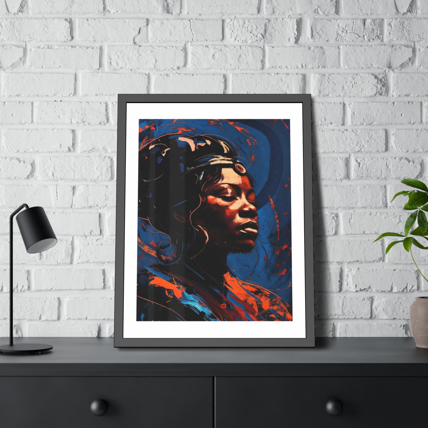 Framed Art Poster — Bold Abstract Portrait Wall Art