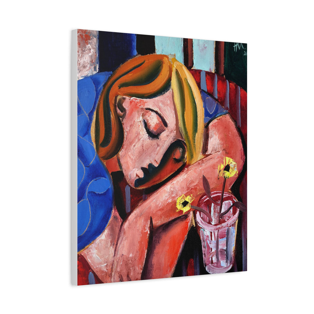 When she finally woke the world around her had changed unrecognizably by Hennie Niemann jnr Canvas Wall Art Print
