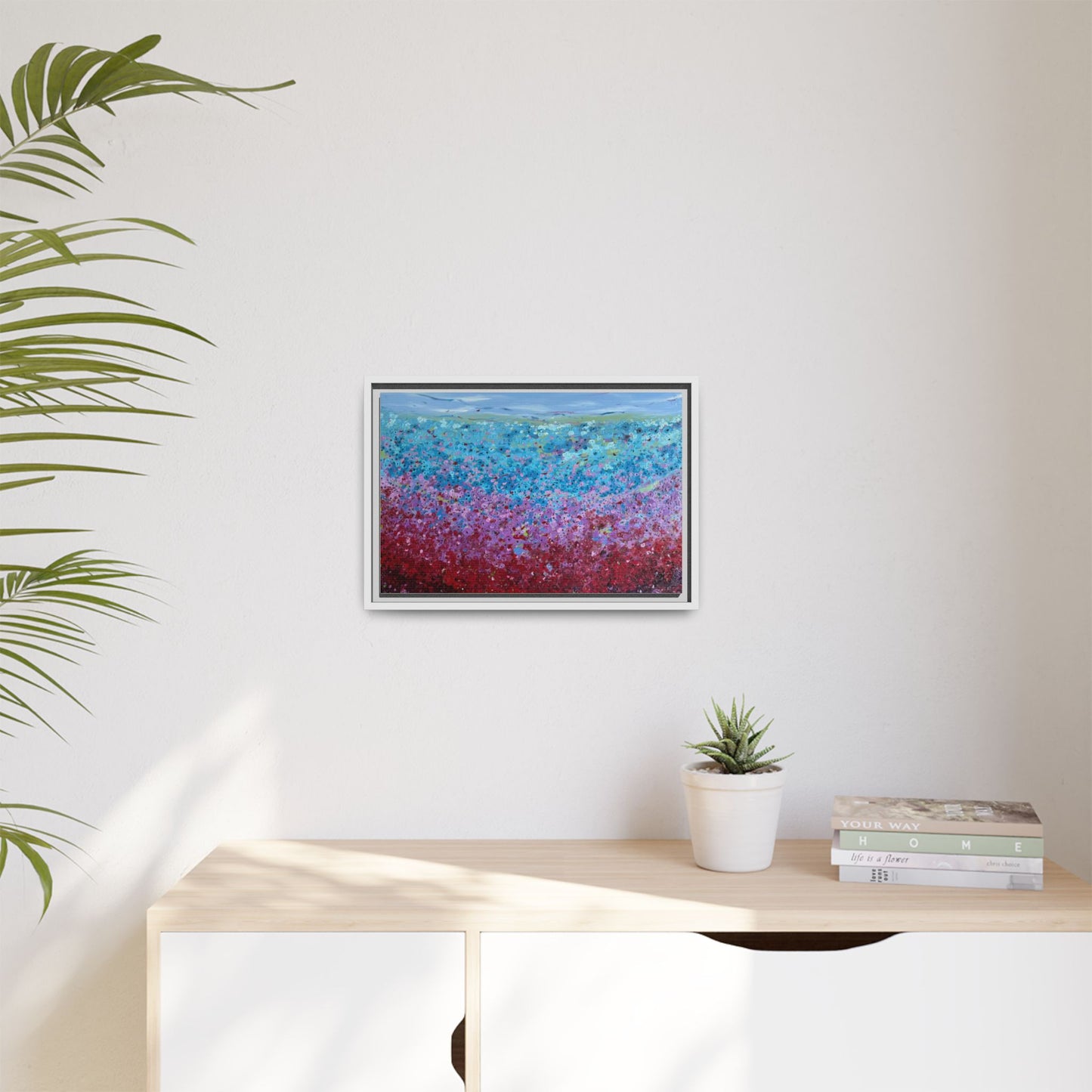 Bloom by Unknown Framed Matte Canvas Abstract Floral Field Wall Art