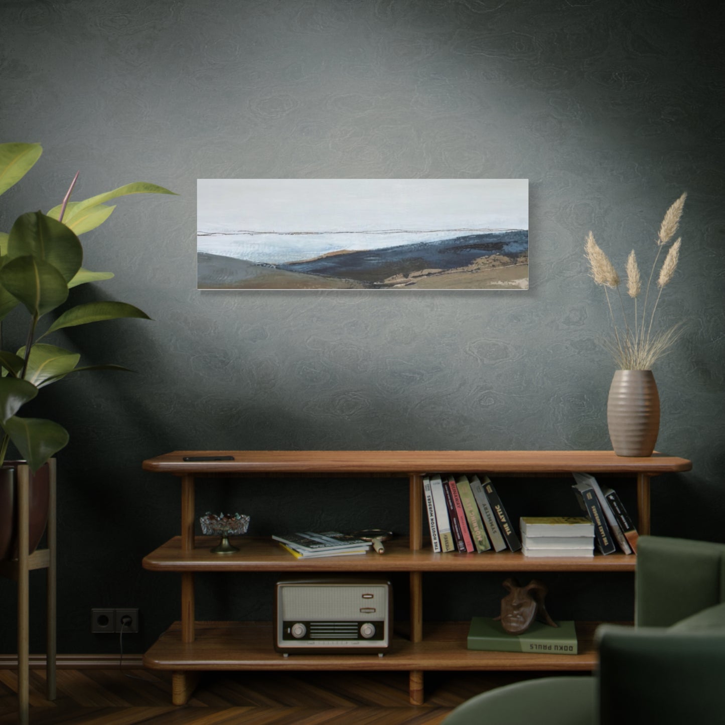 Abstract Coastal Landscape Canvas — Stretched Matte Wall Art