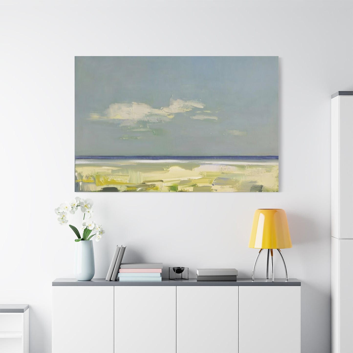 Coastal Breeze Abstract Canvas - Matte Stretched Wall Art