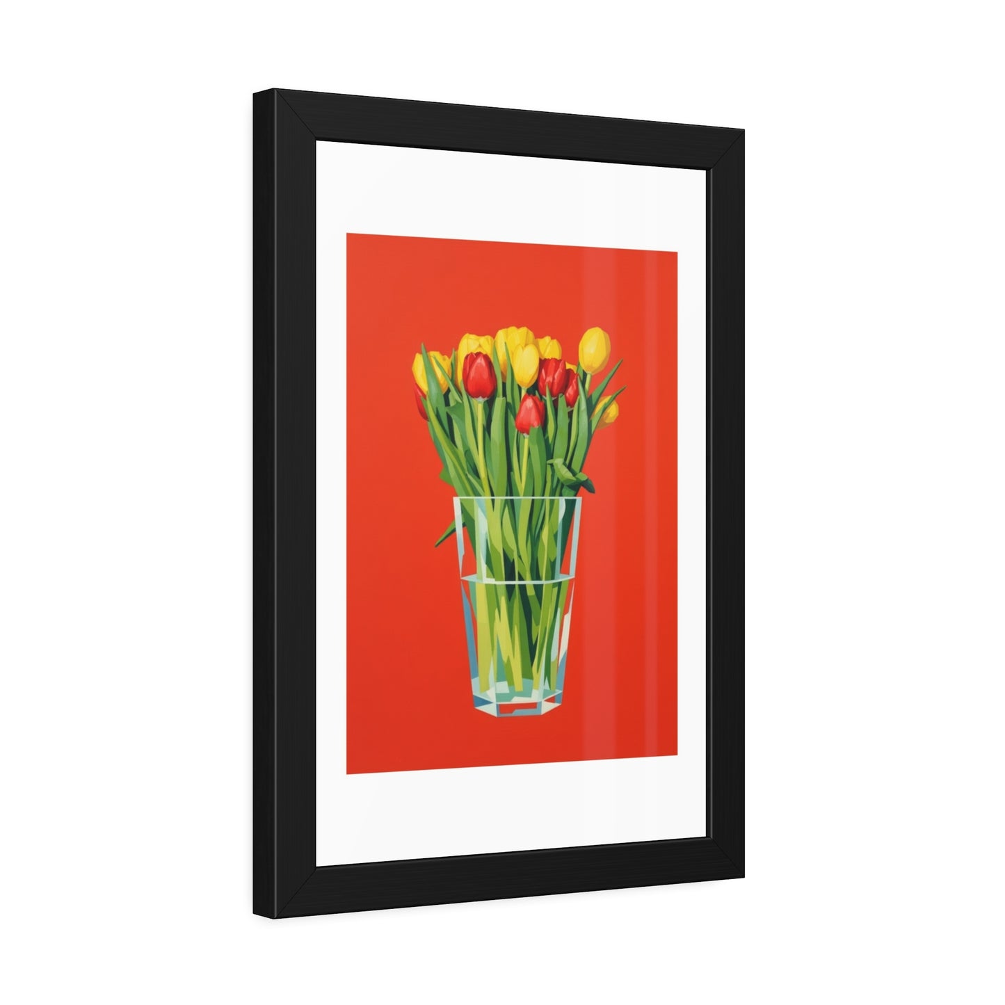 Tulip Bouquet Framed Poster — Bright Floral Wall Art
