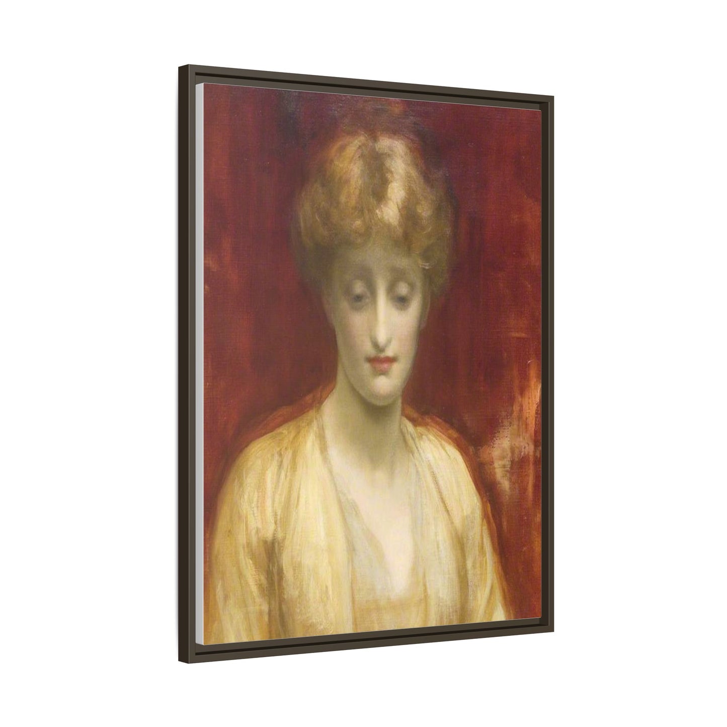 Mrs Williams by Lord Frederic Leighton Framed Matte Canvas Portrait Wall Art Print