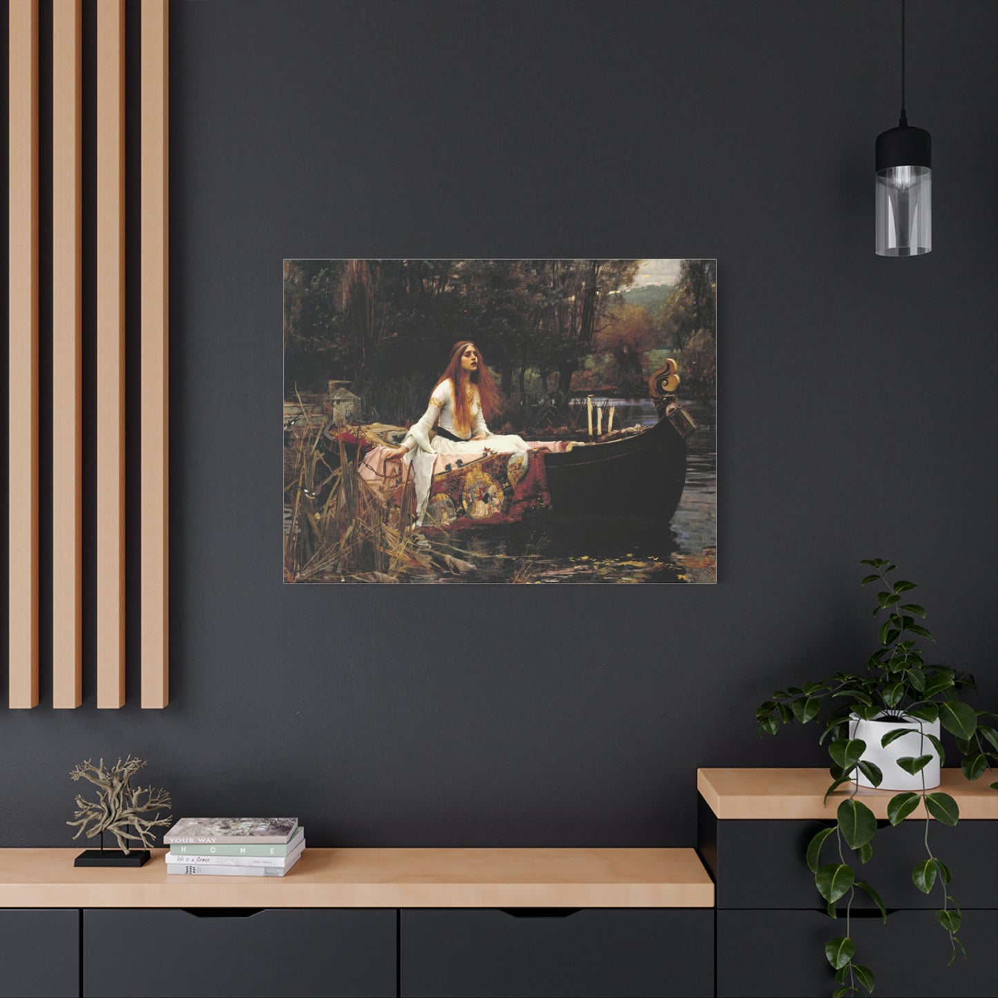 The Lady of Shalott by John William Waterhouse Matte Canvas Wall Art Print