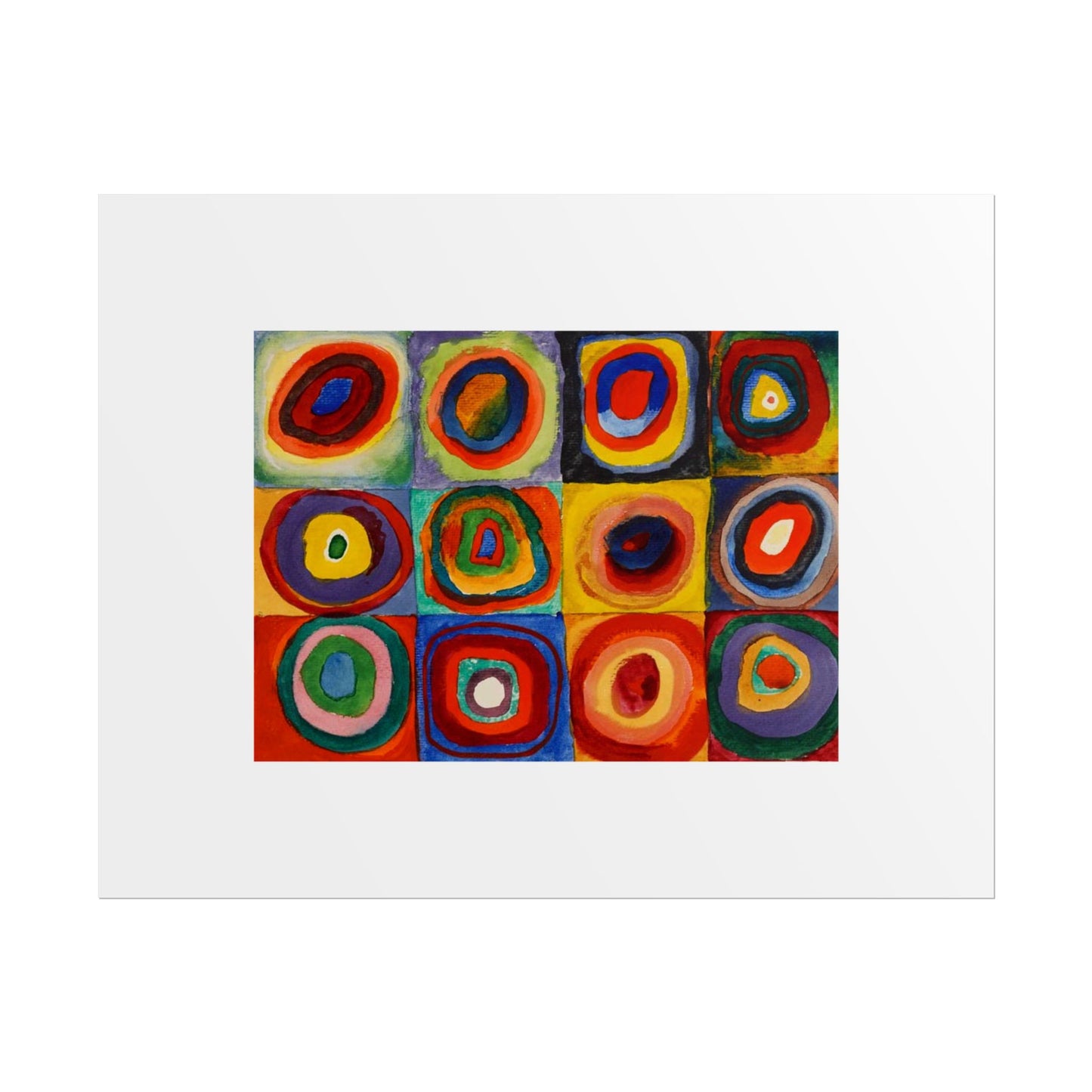 Colour Study, Squares with Concentric Circles by Vassily Kandinsky Wall Art Print