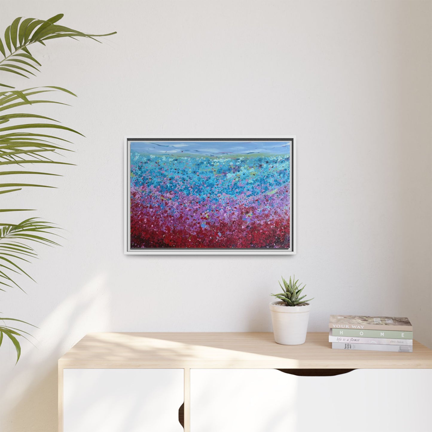 Bloom by Unknown Framed Matte Canvas Abstract Floral Field Wall Art