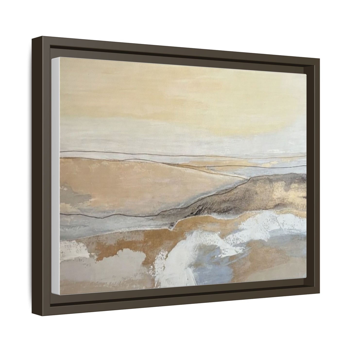 Framed Abstract Coastal Landscape Matte Canvas Wall Art