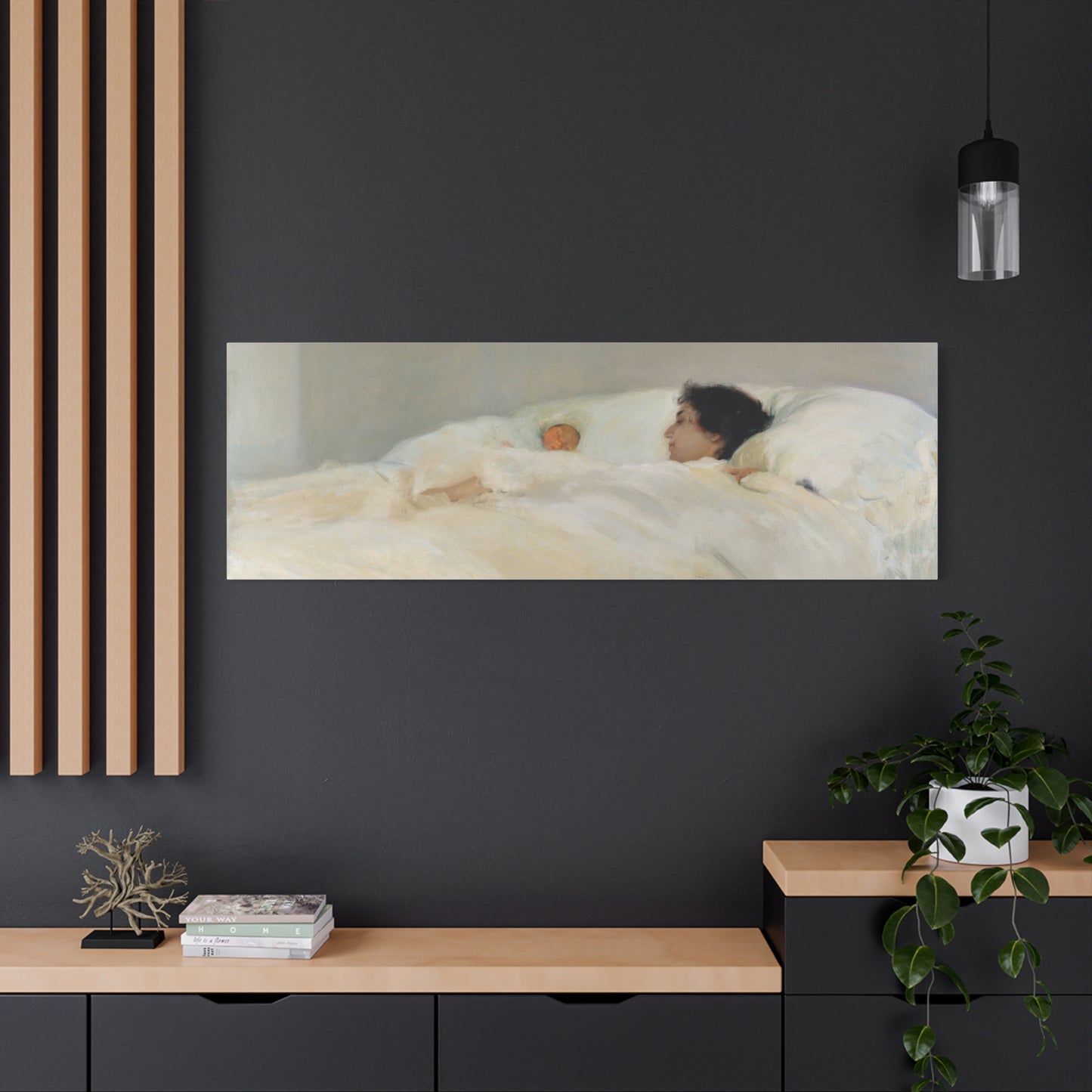 Mother by Joaquin Sorolla y Bastida Art Canvas Print — Serene Nursery Wall Decor
