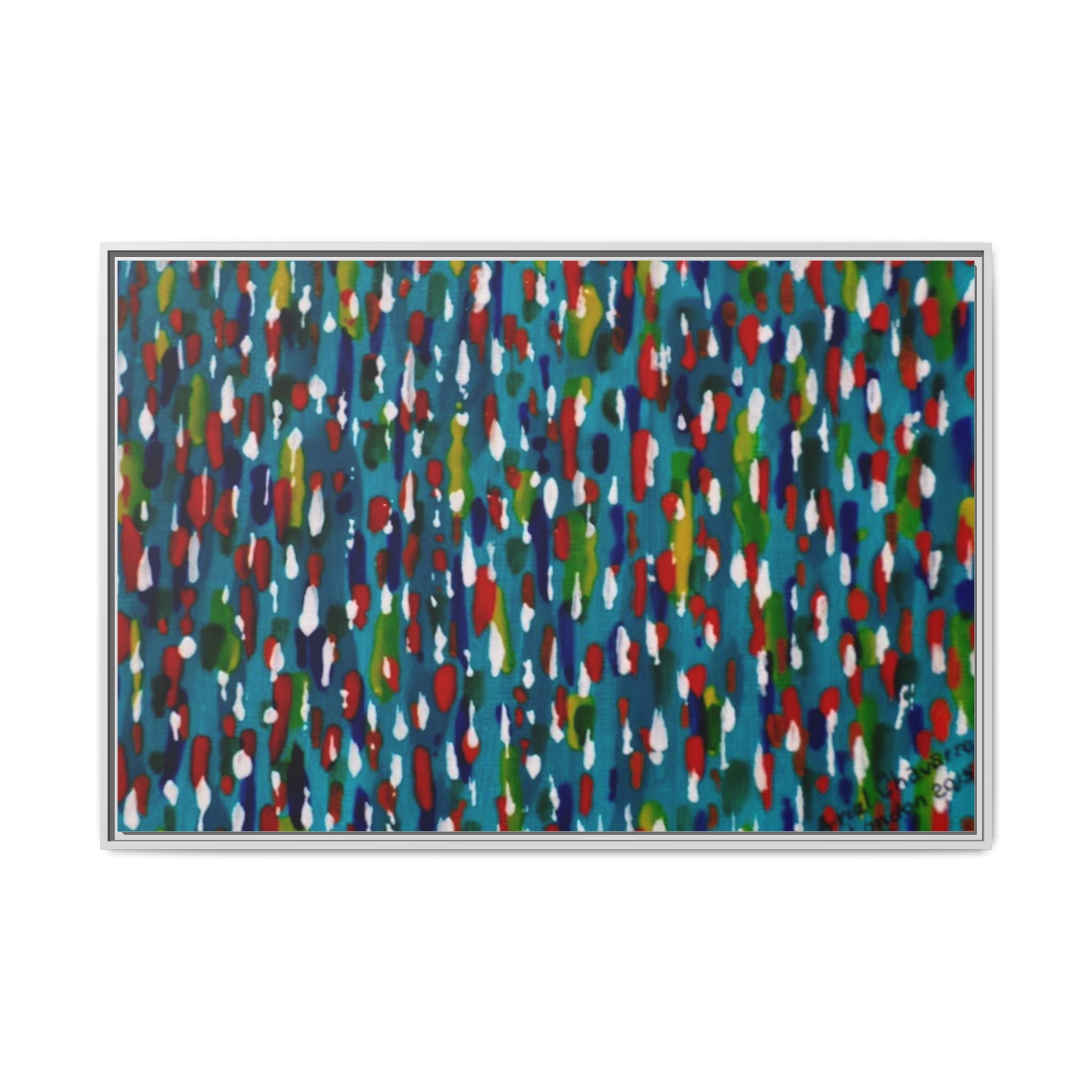 Colours Of The Soul Reflecting On Water by Ariel Chavarro Avila Matte Canvas Framed Art
