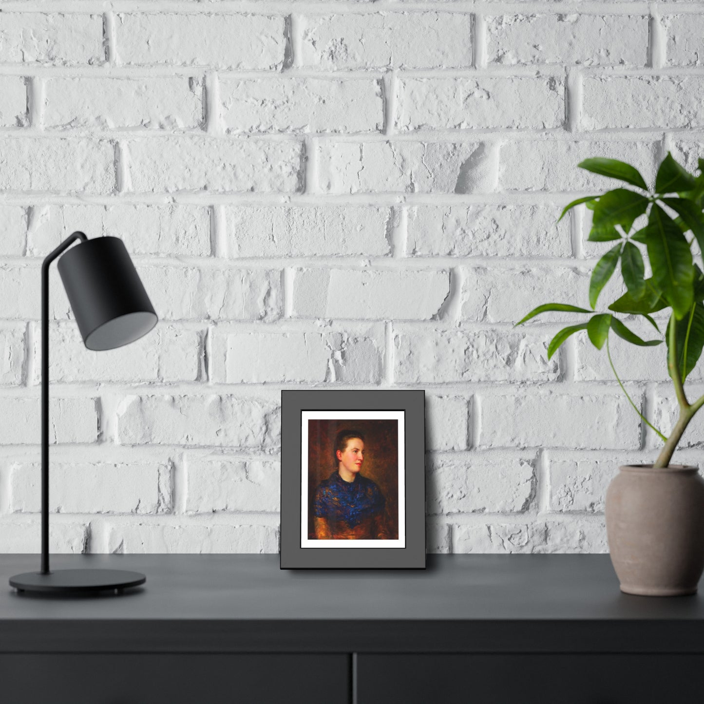Framed Art Poster — Vintage Portrait Print in Black Frame