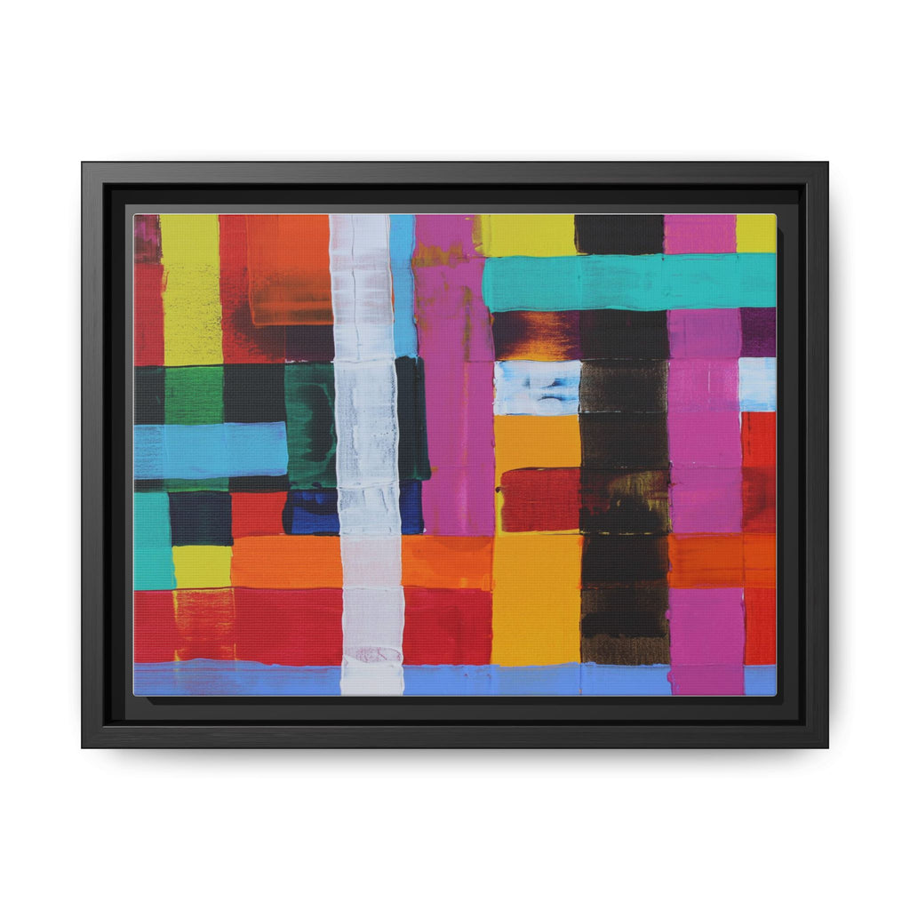 Farbfeld Malerei (Acryl) by Unknown Artist Matte Framed Canvas Wall Art Print