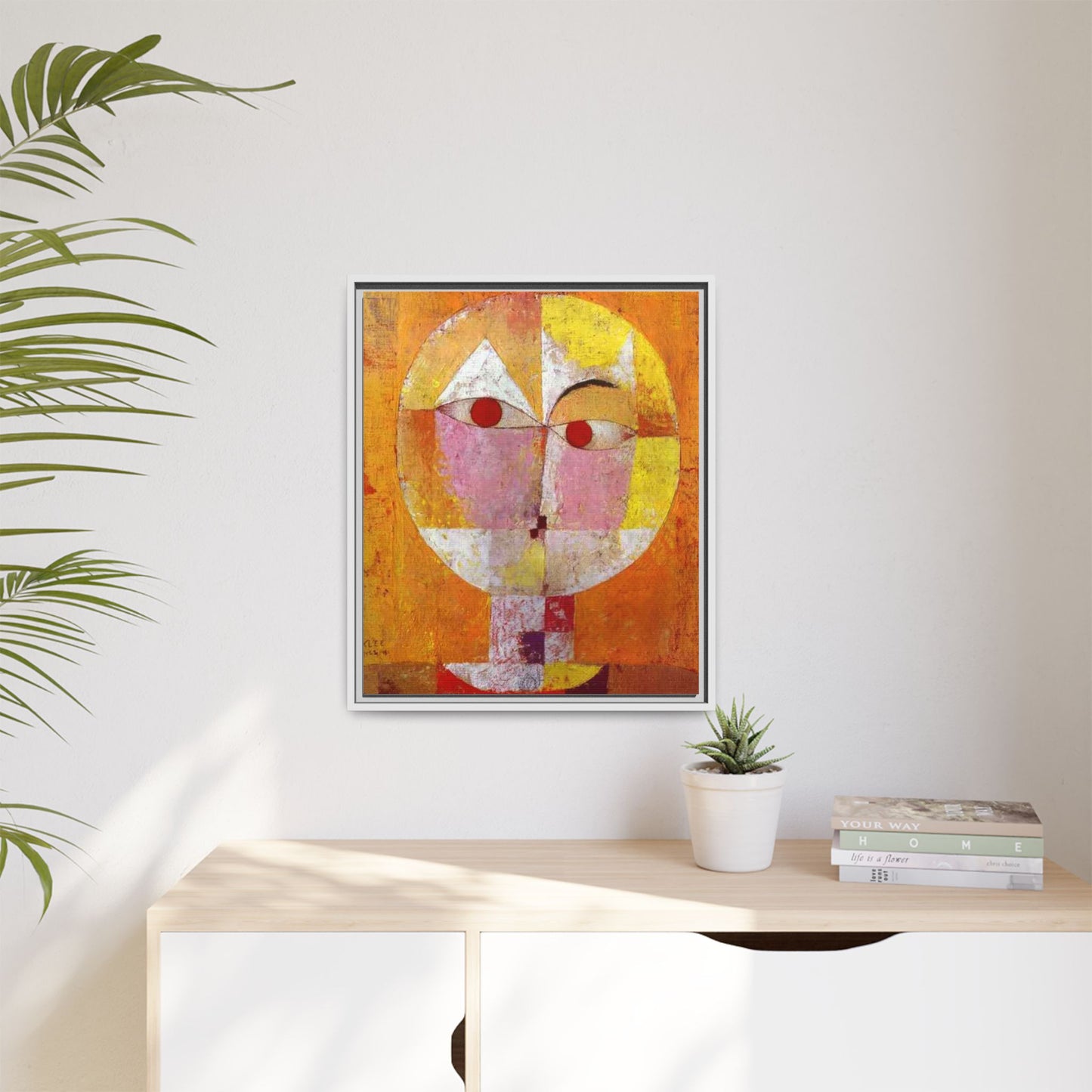 Senecio II by Paul Klee Canvas Framed Wall Art Print