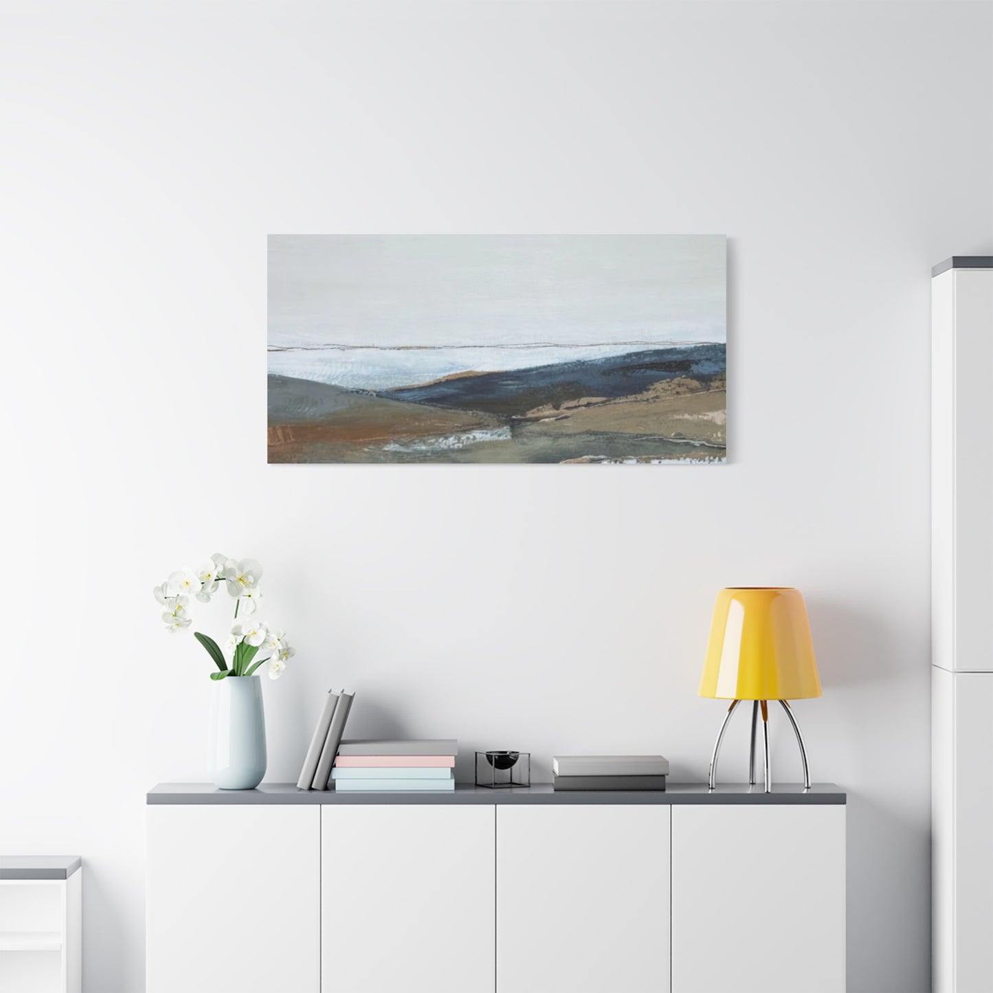 Abstract Coastal Landscape Canvas — Stretched Matte Wall Art