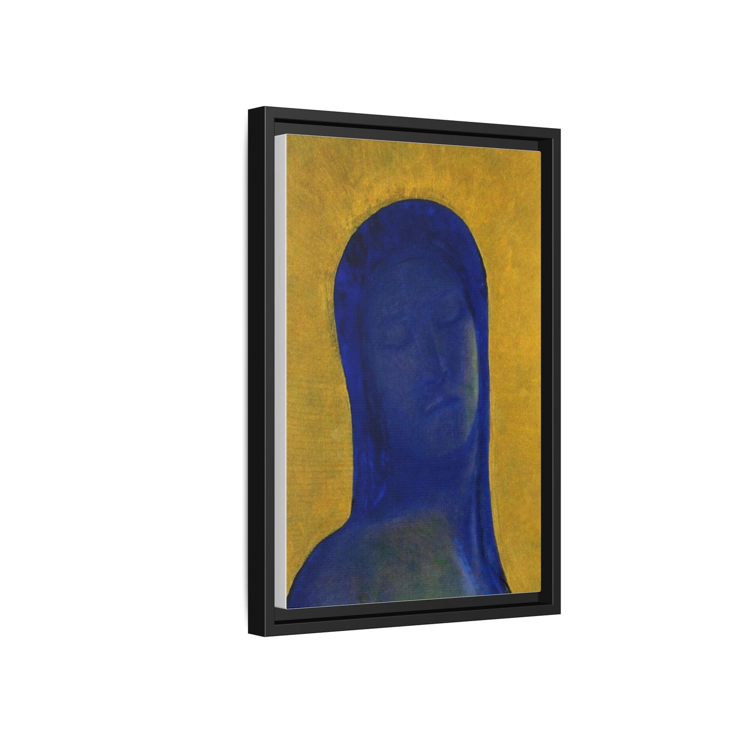 Closed Eyes by Odilon Redon Framed Matte Canvas Wall Art Print