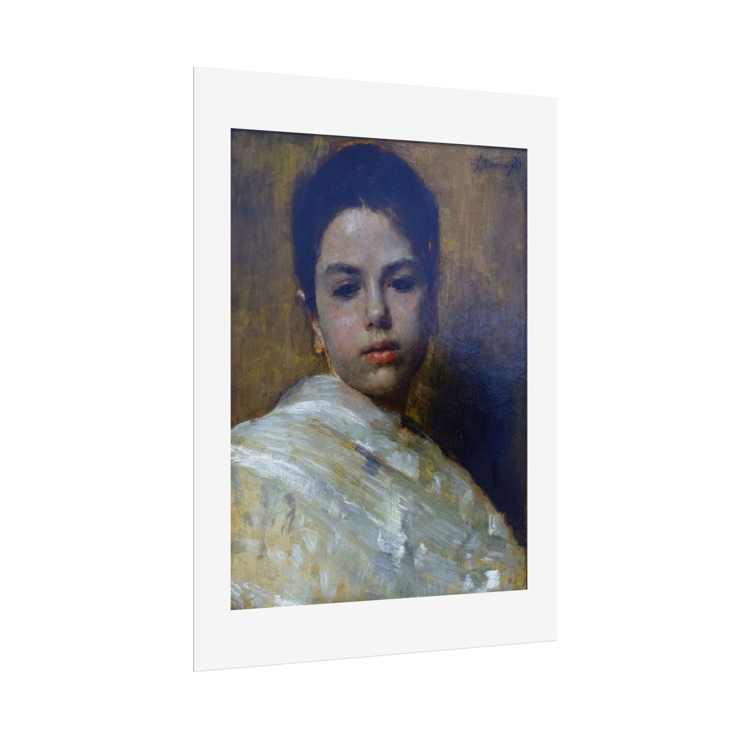 Carminella by Antonio Mancini Wall Art Print