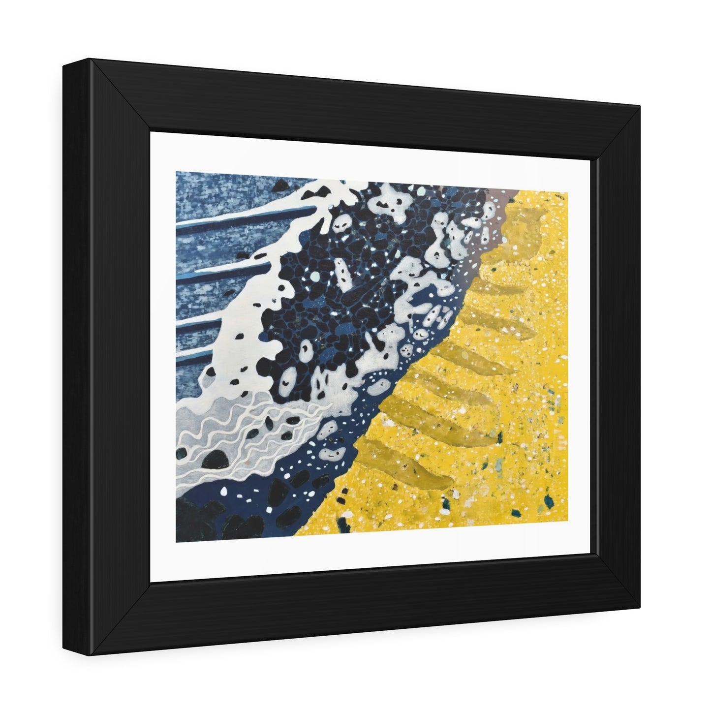 Coastal Wave Abstract — Framed Paper Poster