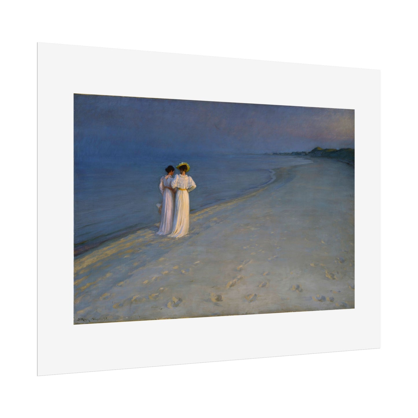 Summer evening on Skagen's Beach by P.S. Krøyer Wall Art Print