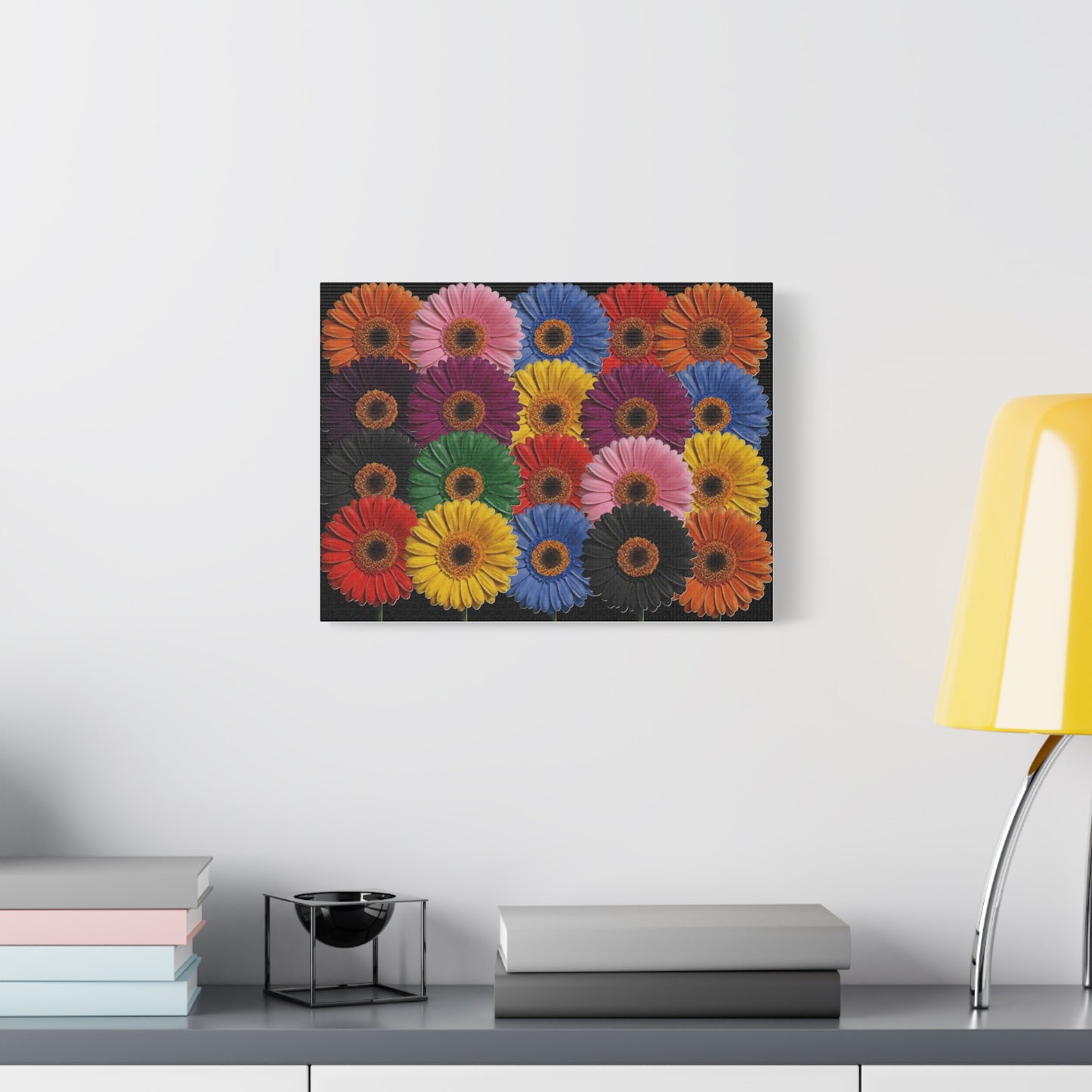 Colorful Gerbera Daisy Canvas Print — Vibrant Floral Wall Art
